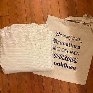 Brooklinen Luxe Smoke Stripe Duvet Cover - Full/Queen